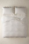 Solid Ruffle Trim Duvet Cover