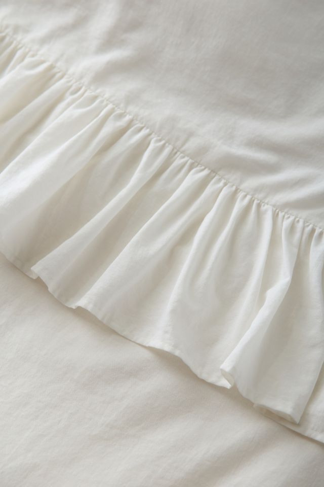 Solid Ruffle Trim Duvet Cover #3