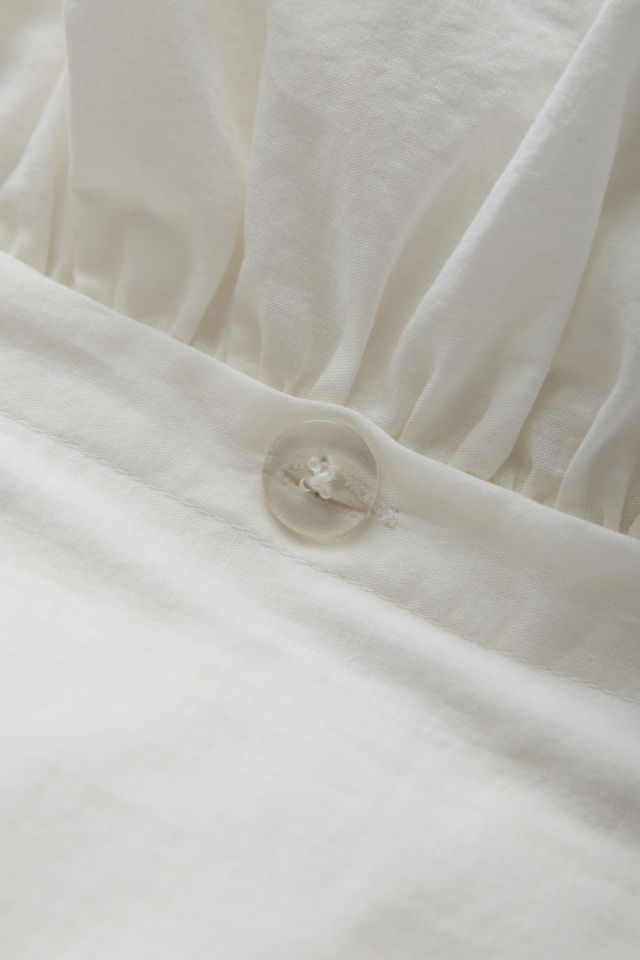 Solid Ruffle Trim Duvet Cover #4