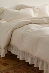 Solid Ruffle Trim Duvet Cover