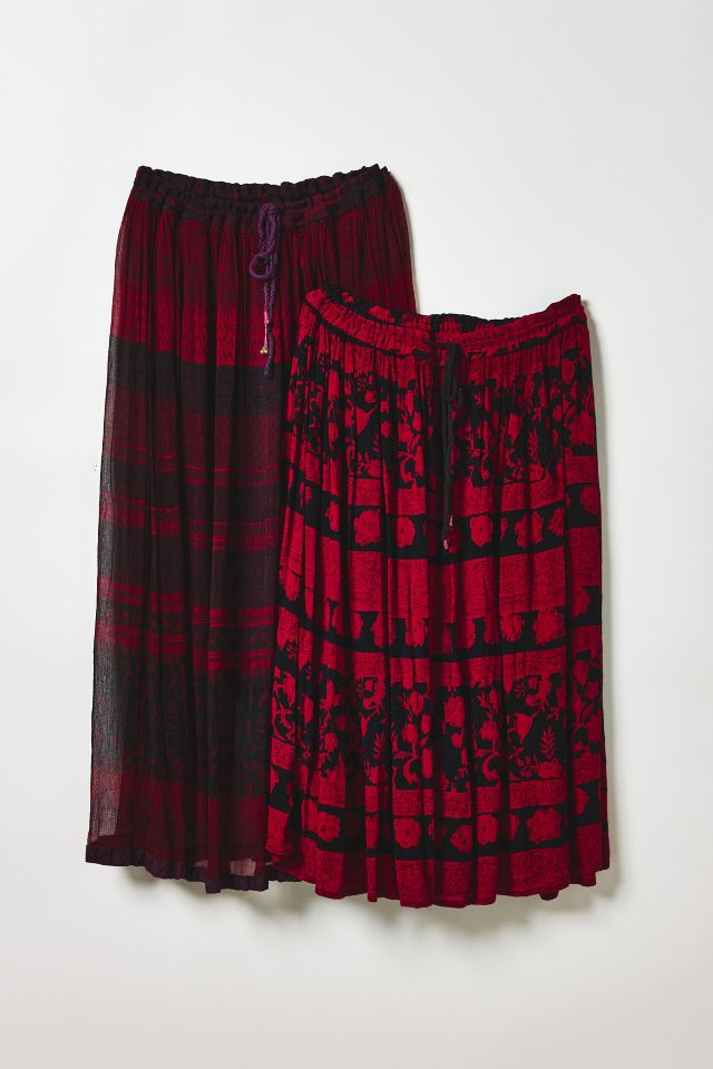 ReMADE By UO Overdyed Gauze Maxi Skirt #1