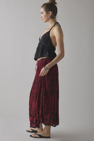 ReMADE By UO Overdyed Gauze Maxi Skirt