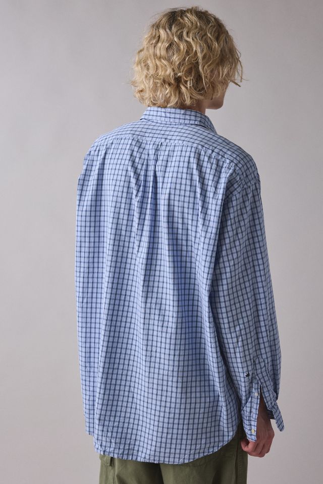 Vintage By UO Check Print Long Sleeve Button-Down Shirt #2