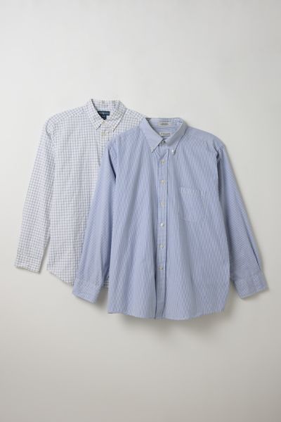 Vintage By UO Branded Printed Button-Down Shirt