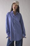 Vintage By UO Branded Printed Button-Down Shirt