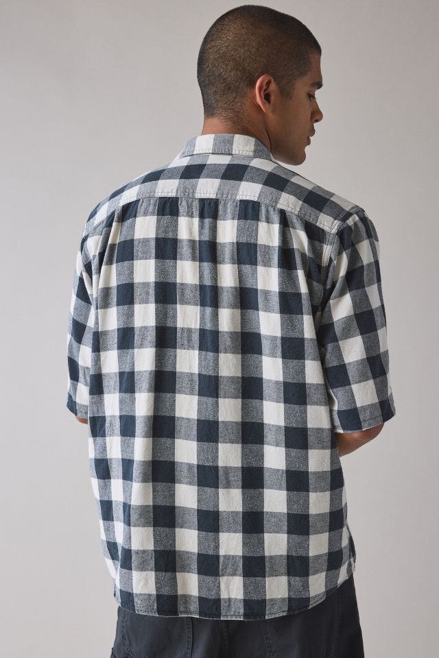 ReMADE By UO Check Pattern Short Sleeve Oversized Button-Down Shirt #2
