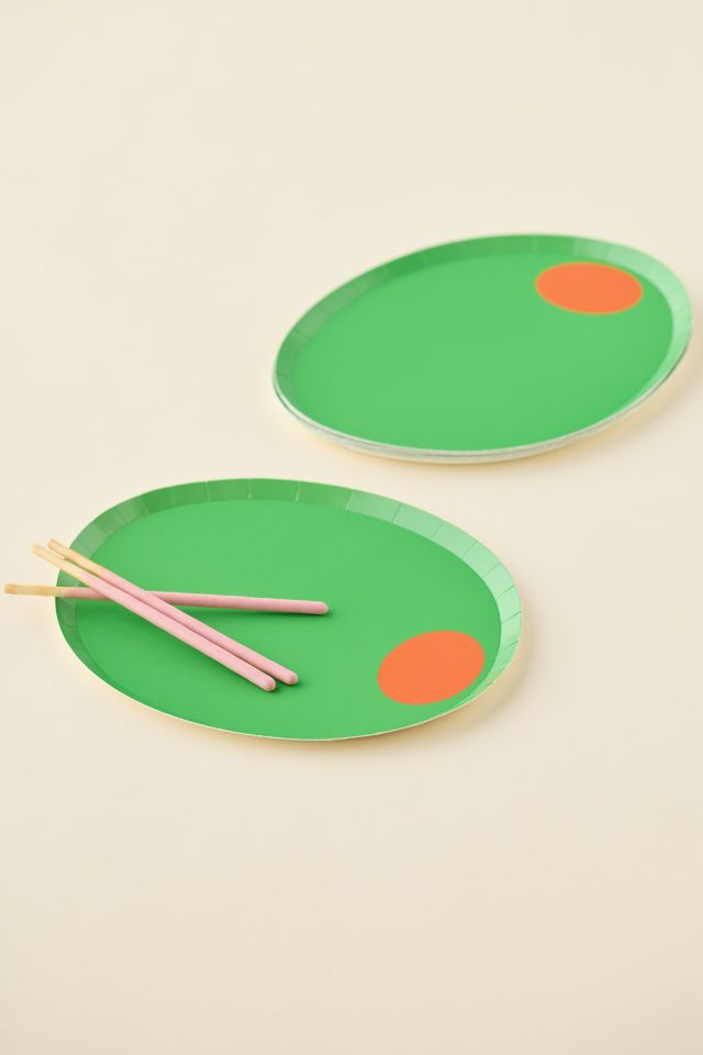 Olive Dessert Paper Plate Set #1