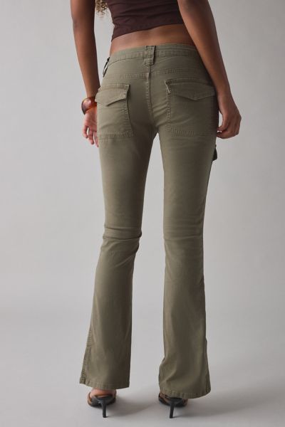 BDG Brigid Canvas Ultra Low-Rise Bootcut Utility Pant