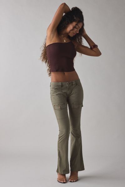 BDG Brigid Canvas Ultra Low-Rise Bootcut Utility Pant