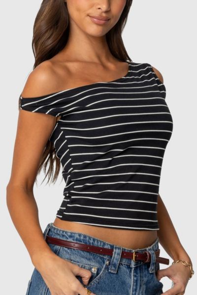 Edikted Keryn Striped Asymmetric Top