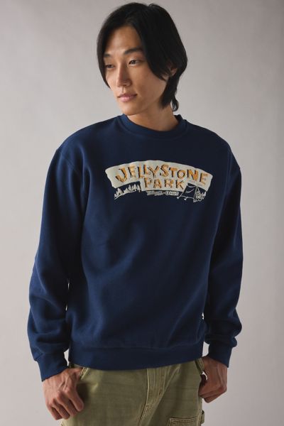 Parks Project X Yogi Bear Graphic Crew Neck Sweatshirt In Navy, Men's At Urban Outfitters In Blue