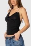 Edikted Rhia Cowl Neck Halter Top