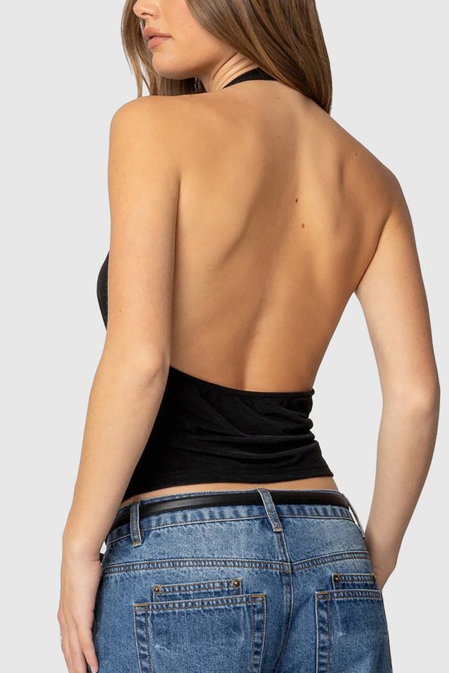 Edikted Rhia Cowl Neck Halter Top #4
