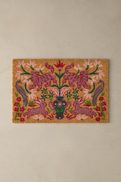 Urban Outfitters Sabine Animal Coir Doormat In Brown At  In Brown