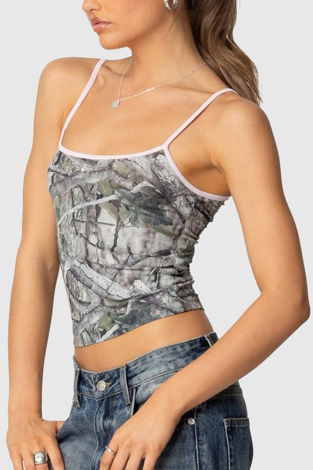 Edikted Camo Contrast Tank Top #3