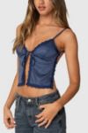 Edikted Backless Polka Dot Flyaway Tank Top