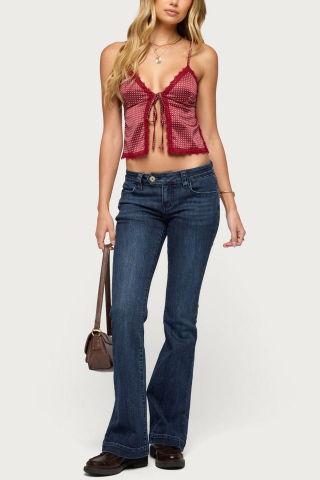 Edikted Backless Polka Dot Flyaway Tank Top #1