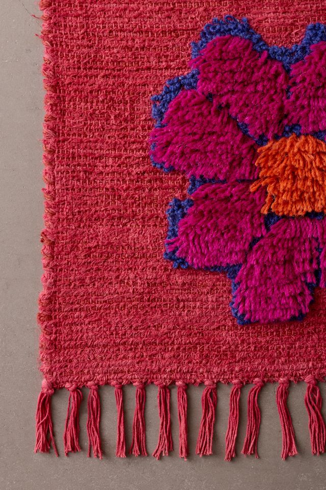Parisa Floral Shaggy Tufted Rug #4