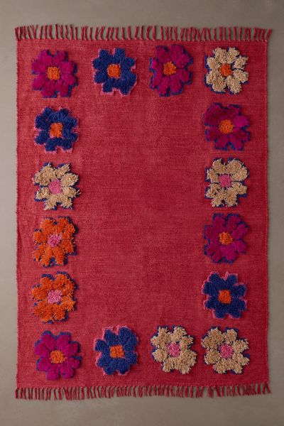 Parisa Floral Shaggy Tufted Rug