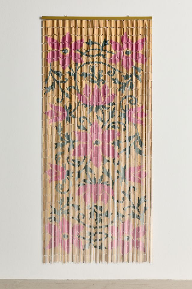 Allegra Floral Bamboo Beaded Curtain #1