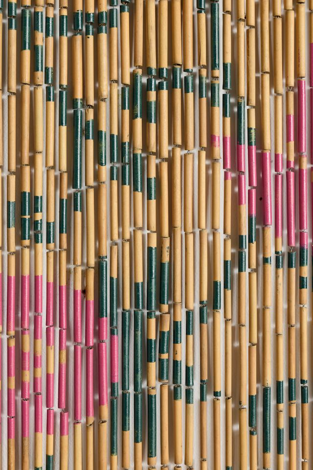 Allegra Floral Bamboo Beaded Curtain #2