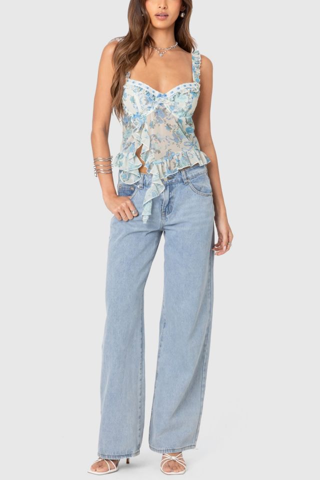 Edikted Cascade Ruffled Bra Top #1