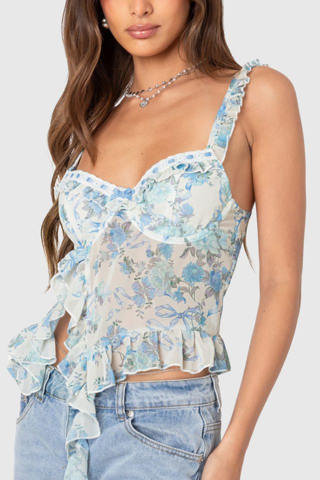 Edikted Cascade Ruffled Bra Top #2