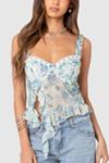 Edikted Cascade Ruffled Bra Top