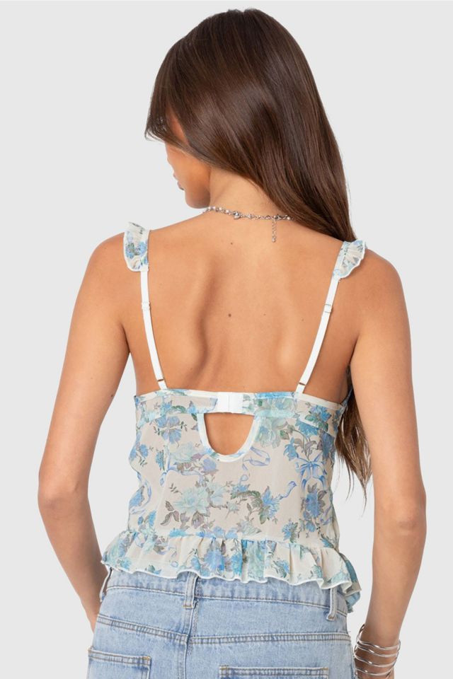 Edikted Cascade Ruffled Bra Top #4