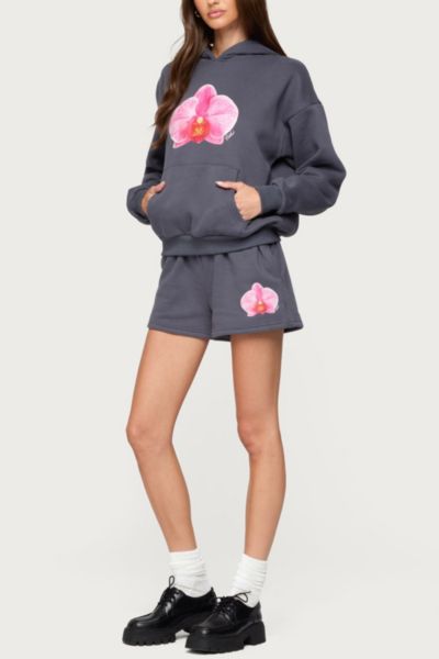 Edikted Orchid Babe Hoodie Sweatshirt