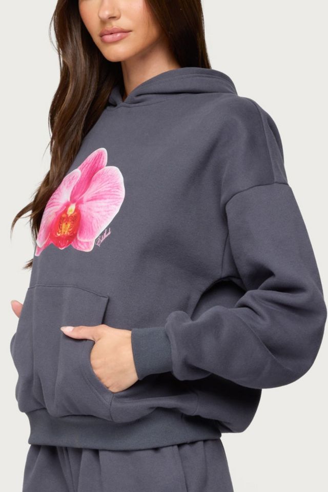 Edikted Orchid Babe Hoodie Sweatshirt #3