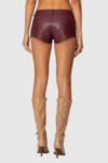 Edikted Melaney Faux Leather Micro Shorts