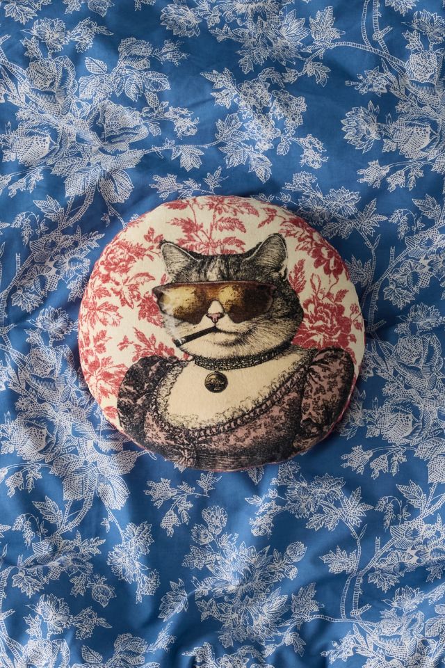 Renaissance Critters Velvet Throw Pillow #1