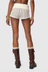 Edikted Rye Sheer Textured Foldover Shorts