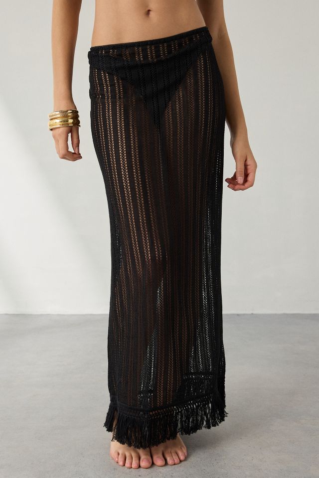 UO Under The Sun Semi-Sheer Knit Tube Top + Maxi Skirt Set #2