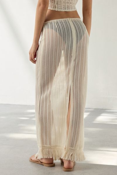 UO Under The Sun Semi-Sheer Knit Tube Top + Maxi Skirt Set