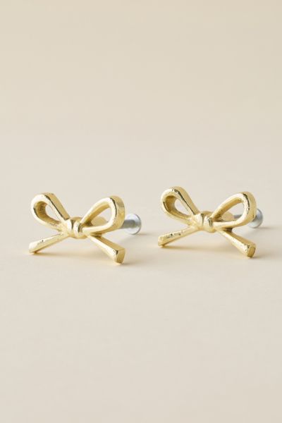 Urban Outfitters Bow Icon Shaped Iron Knob/wall Hook Set At  In Gold