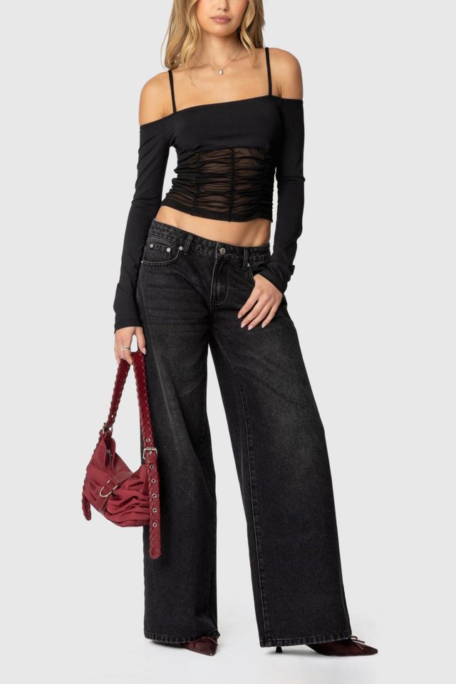 Edikted Vyxen Vintage Washed Low Rise Jeans #2