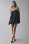 UO Wanderlust Strapless Gathered Bubble Mini Dress