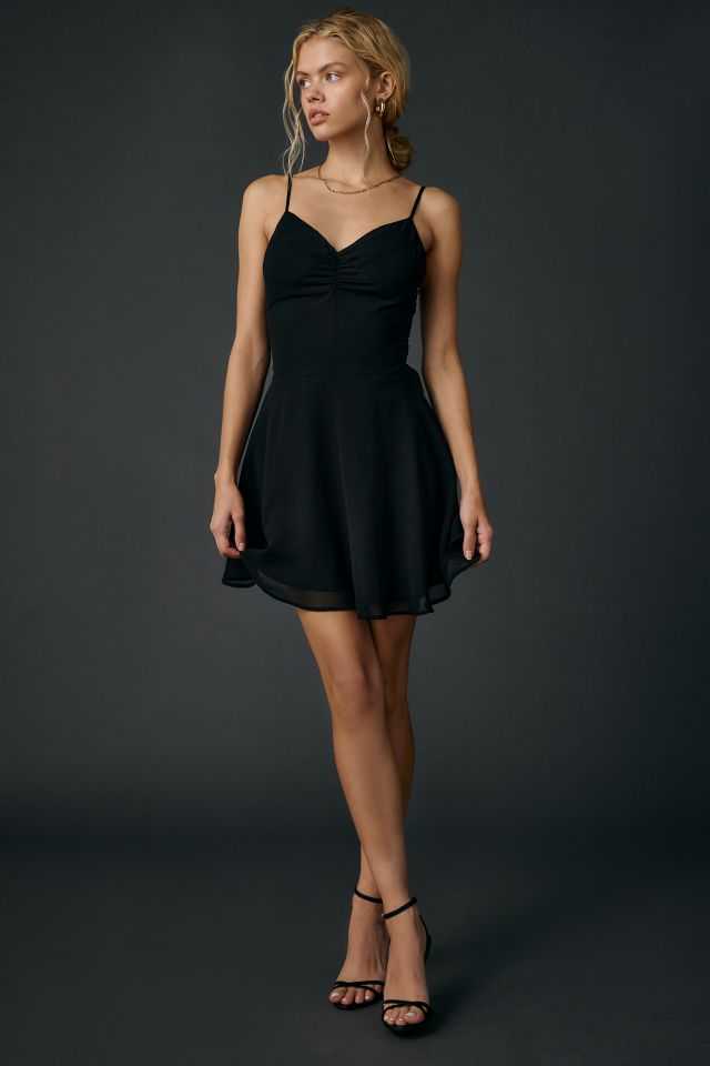 UO Over The Horizon Chiffon Fit-And-Flare Mini Dress #2