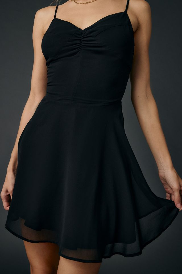 UO Over The Horizon Chiffon Fit-And-Flare Mini Dress #3