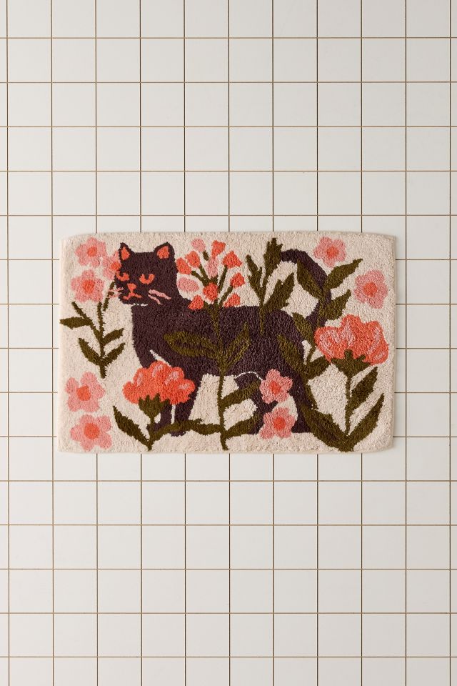 Wren Kitty Plush Tufted Bath Mat #1