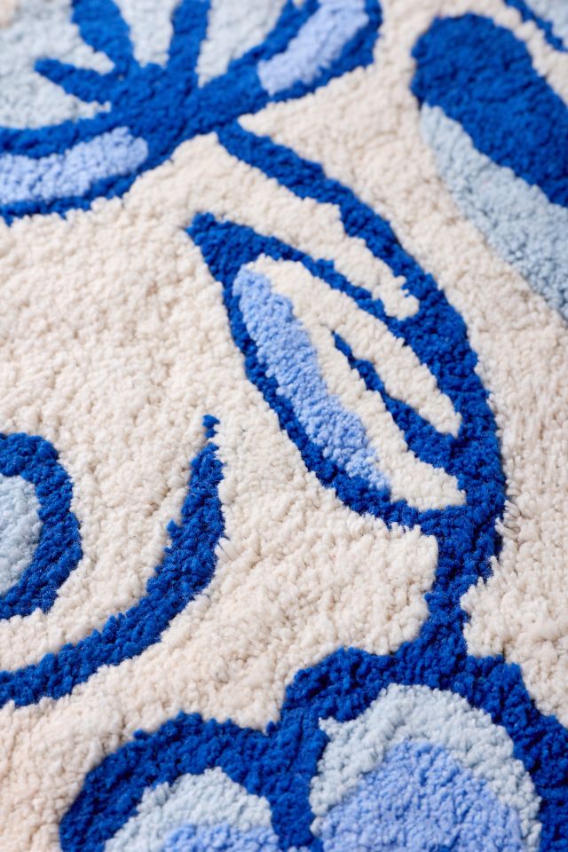 Delft Dog Shaped Plush Tufted Bath Mat #2