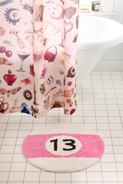 Urban Outfitters 13 Pool Ball Shaped Plush Tufted Bath Mat In Pink At  In Multi