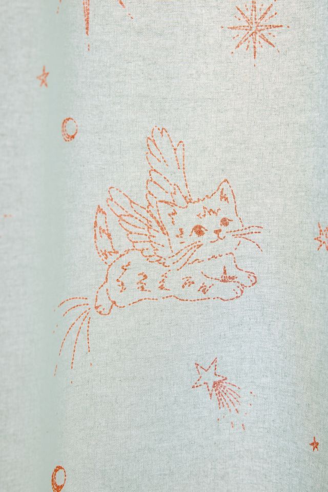 Cosmic Kitties Patterned Shower Curtain #1