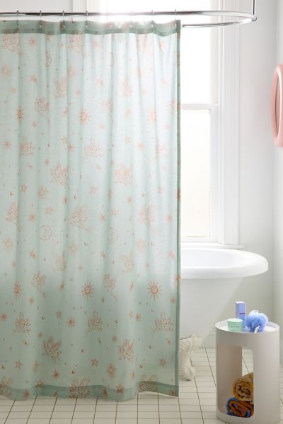 Cosmic Kitties Patterned Shower Curtain