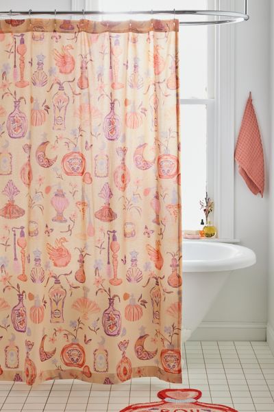 Perfume Bottle Patterned Shower Curtain