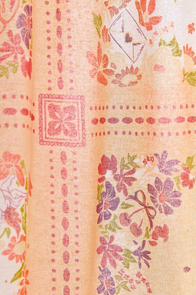 Beatrice Floral Patterned Shower Curtain #1