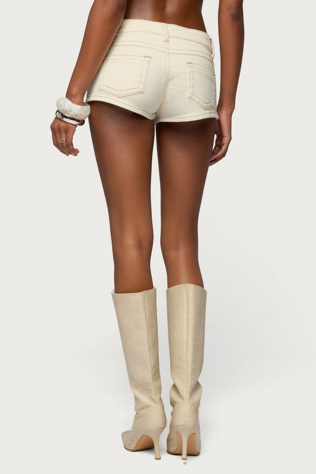 Edikted Jagger Low Rise Denim Shorts #3