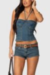Edikted Jagger Low Rise Denim Shorts